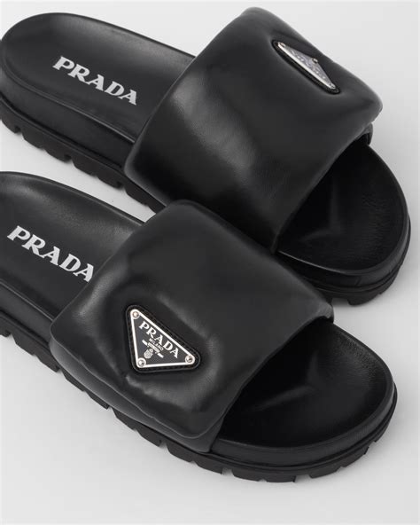 prada slides women|prada fluffy slides.